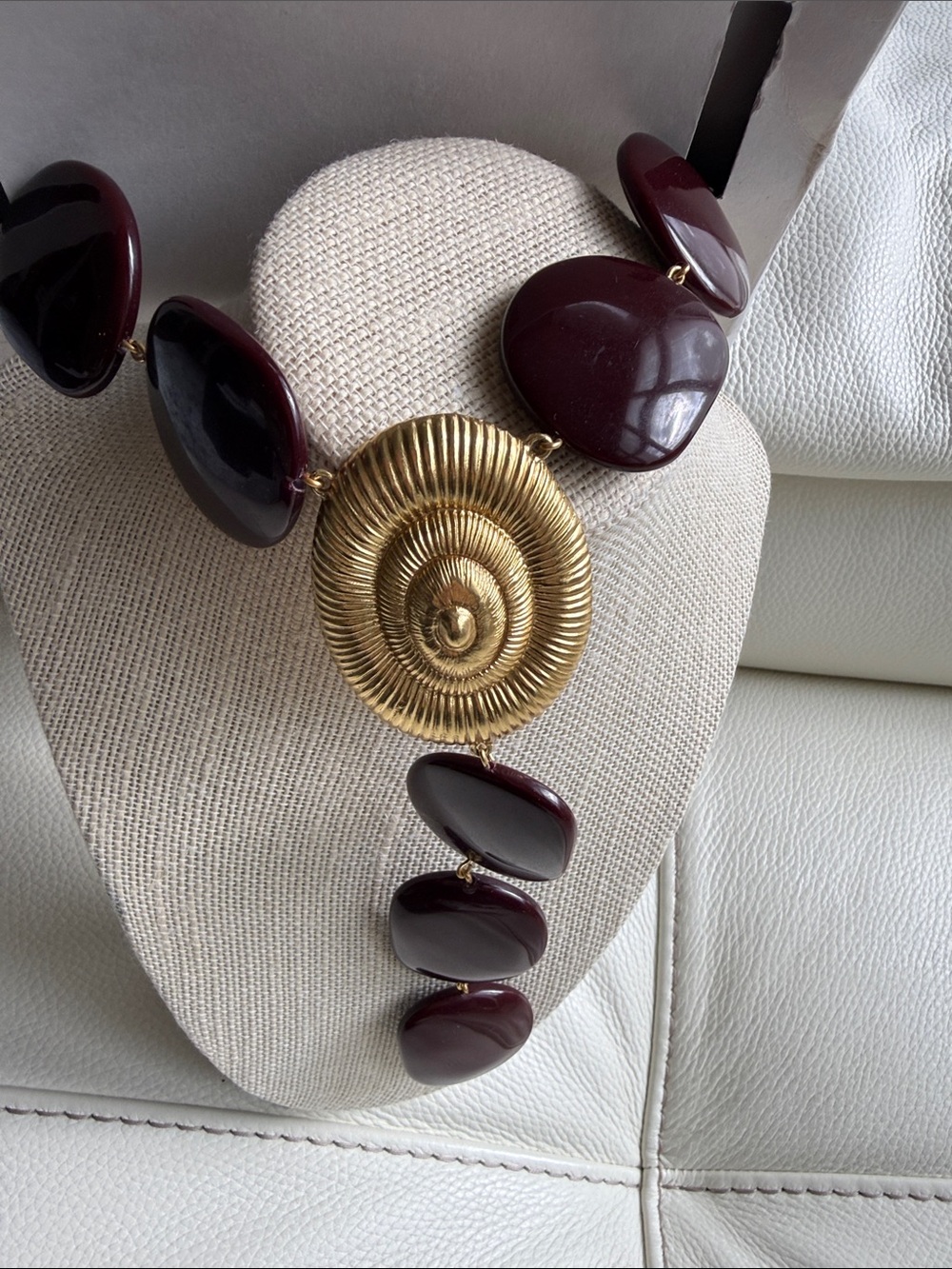 Zara Gold Color Shell Necklace - Picture 4 of 13